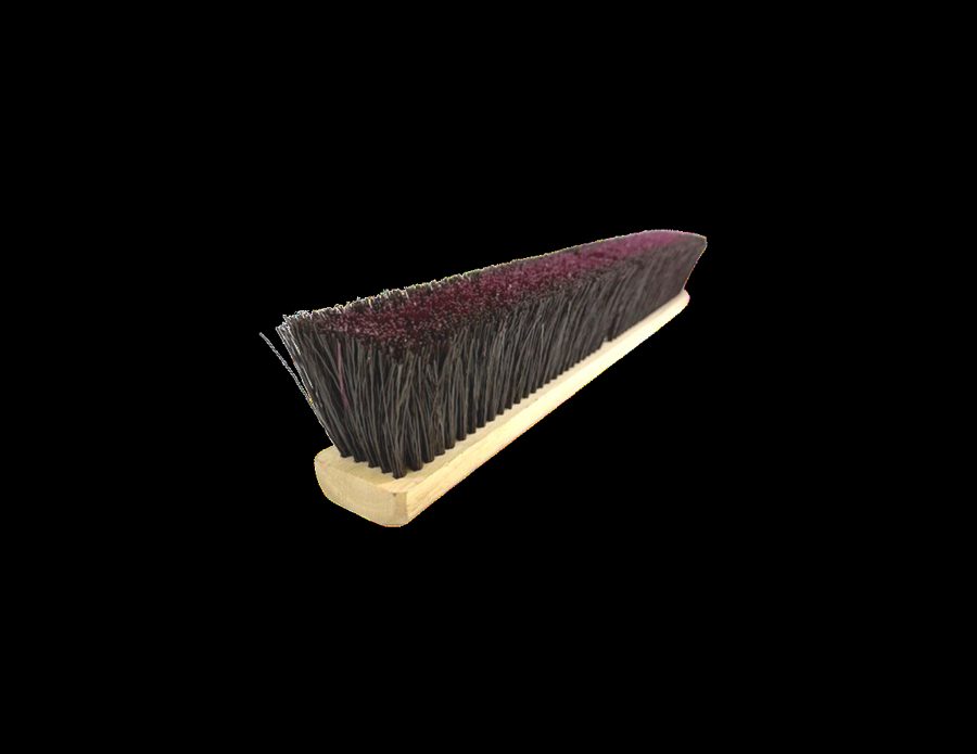 Brown Poly Border / Heavy Maroon Poly Center Floor Brush