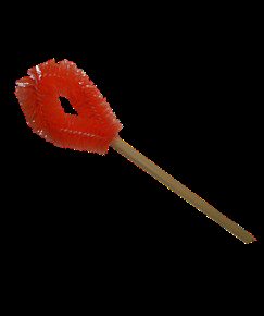 Bowl Brush - Plastic Handle / Orange Plastic Bristle