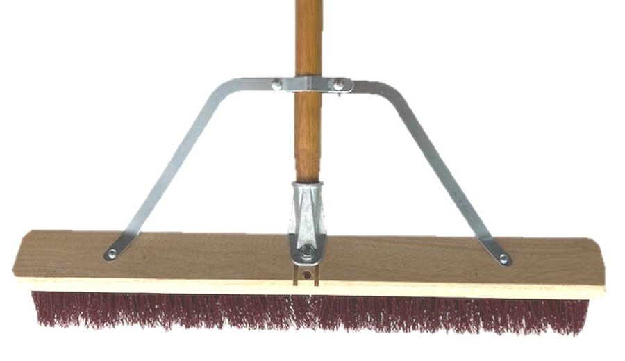 Bolt-On Style Maroon Polypropylene Floor Brush - Assembled
