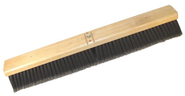 Bolt-On Style Flagged Gray Polypropylene Floor Brush