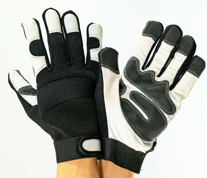 AG BP-510 Goatskin Mechanics Gloves, Palm & Finger Patched