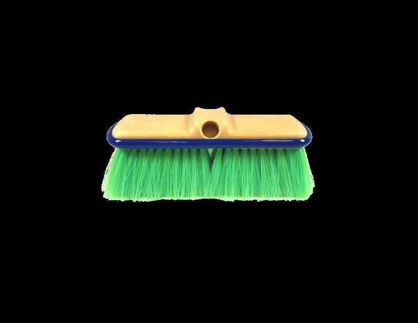 Vehicle Wash Brush with Stapleless Bumper