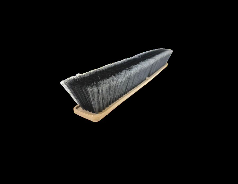 Flagged Gray Border / Black Poly Center Floor Brush